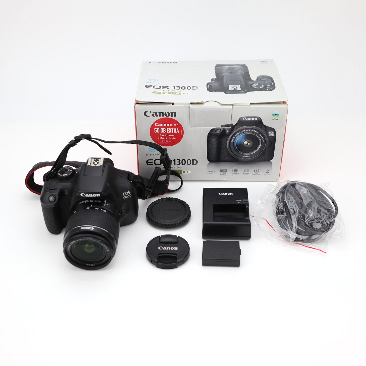 Canon EOS 1300D Camera Kit With 18-55mm Lens - 11K Shutter Count - GRADE A