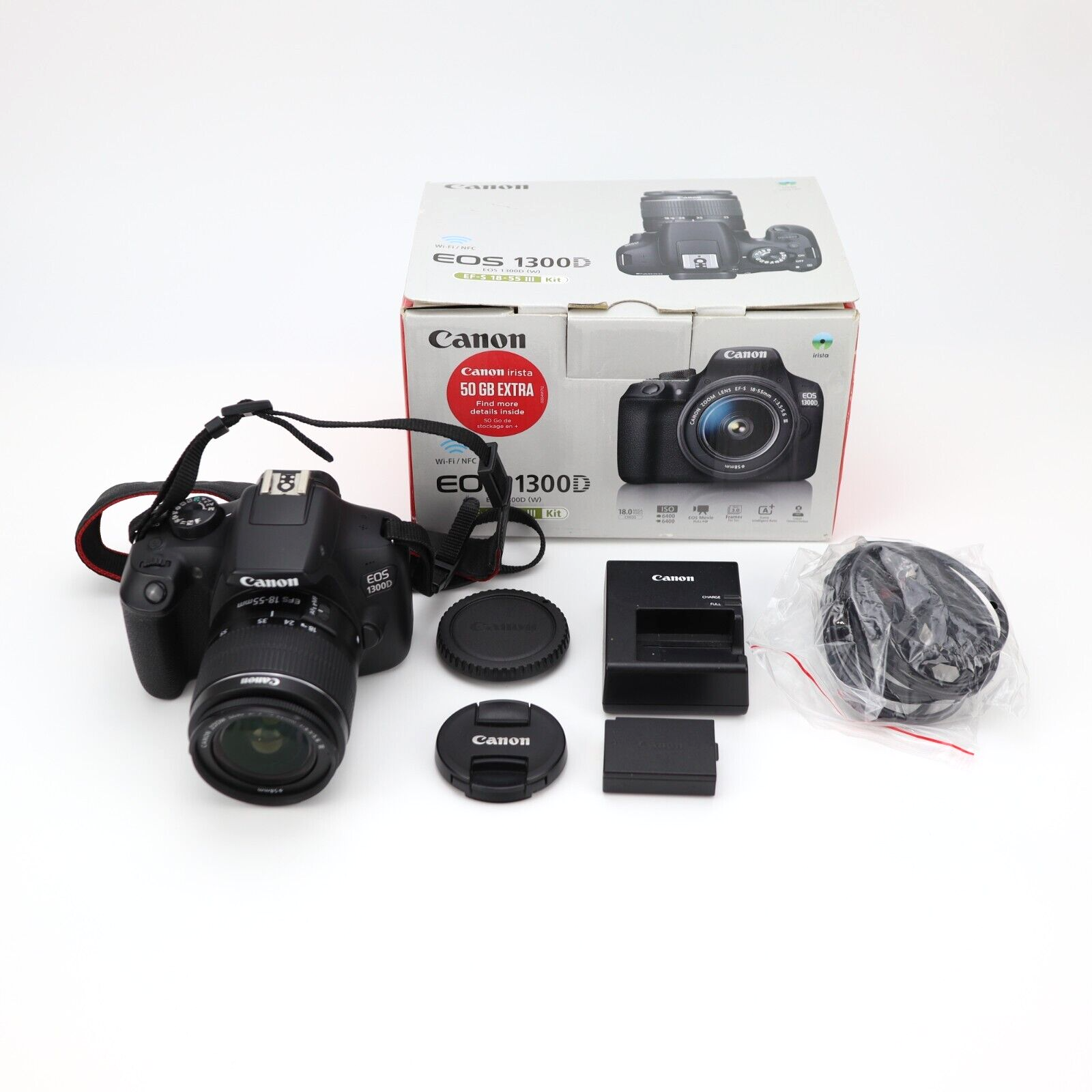 Canon EOS 1300D Camera Kit With 18-55mm Lens - 11K Shutter Count - GRADE A