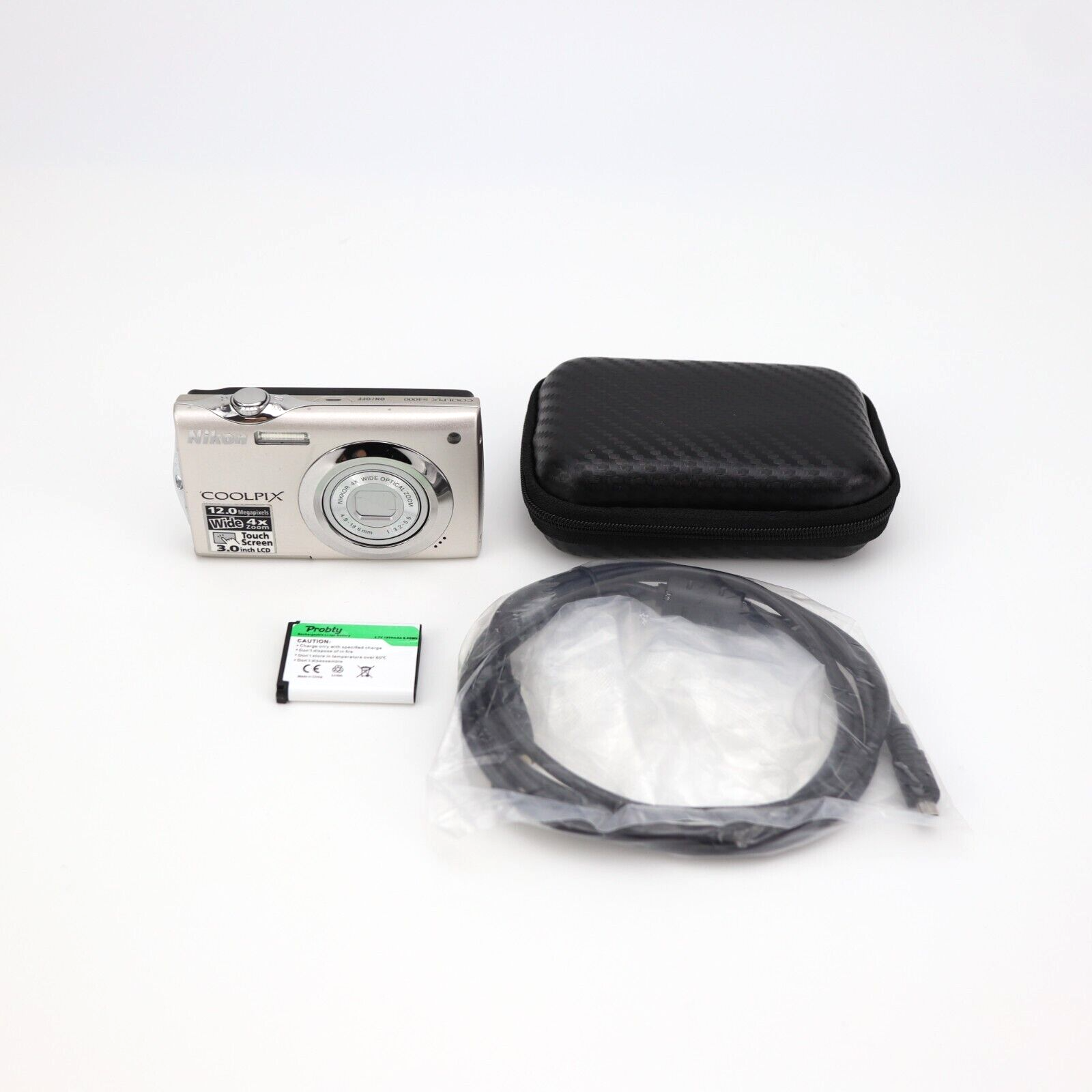 Nikon Coolpix S4000 12MP Digital Camera - FULL KIT - Next Day Post