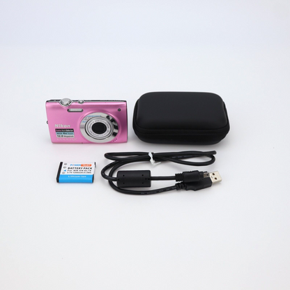 Nikon Coolpix S2500 12MP Digital Camera PINK - FULL KIT - 24HR POST
