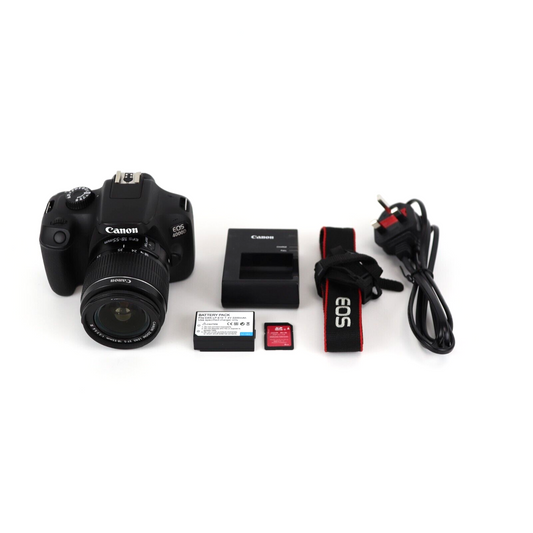 Canon EOS 4000D Camera with 18-55mm Lens - Low Shutter Count - 24HR POST