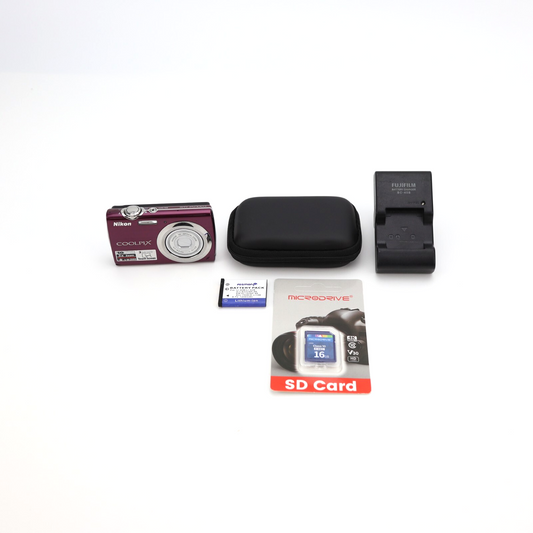 Nikon Coolpix S230 10MP Digital Camera- FULL KIT - 24HR POSTAGE